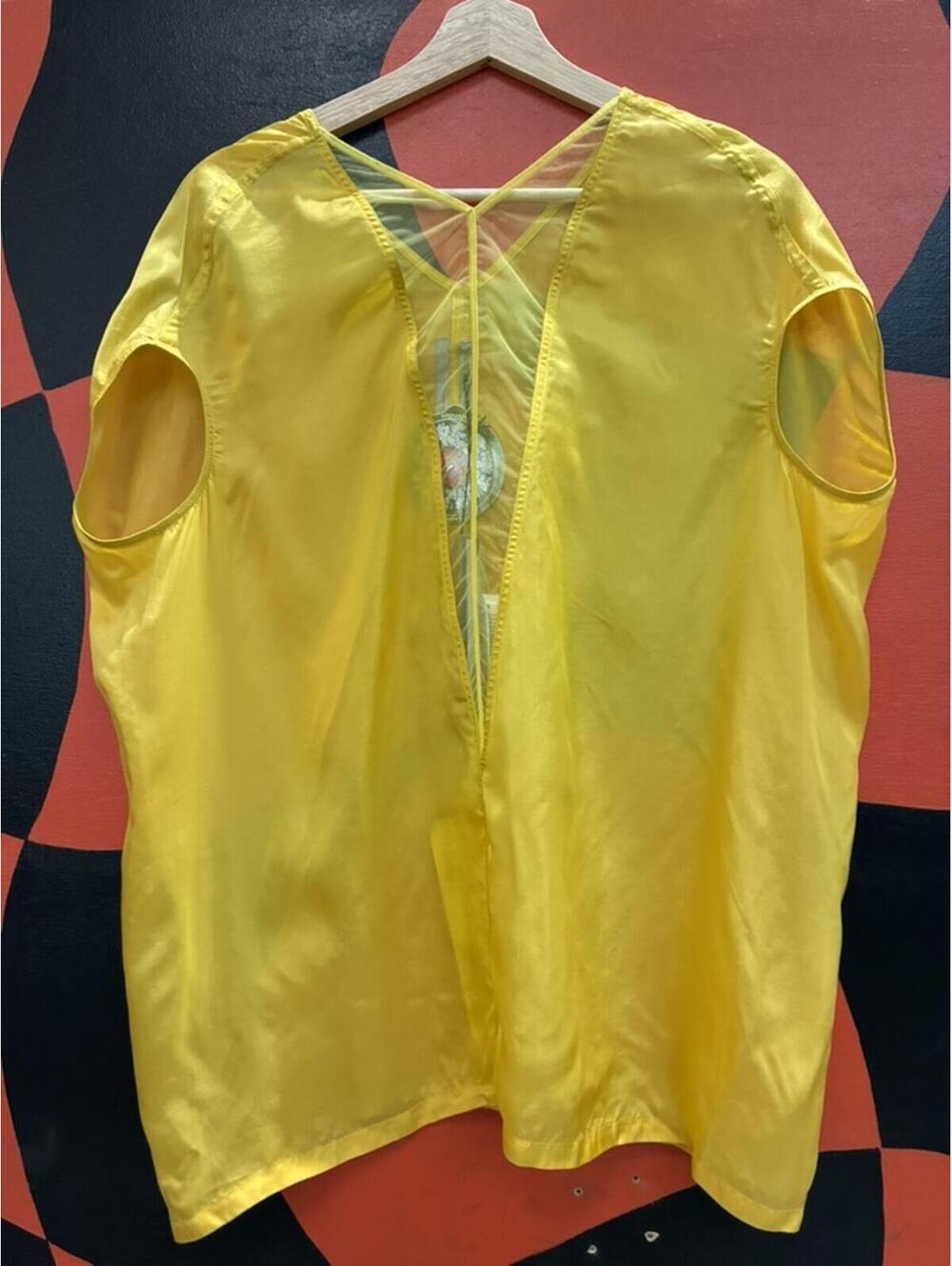 Rick Owens yellow sleeveless blouse Visland ss23 AS IS